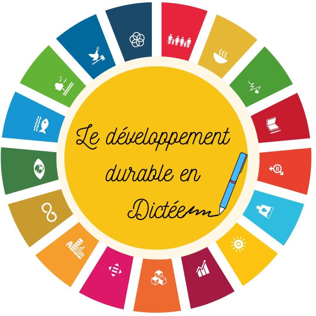 Logo du développement durable en dictée